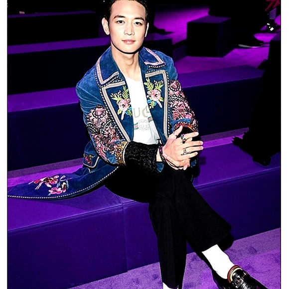 ♥️SOLD NWT Embroidered Duck Velvet Royal Celebrity luxurious Coat. XL - Picture 13 of 15